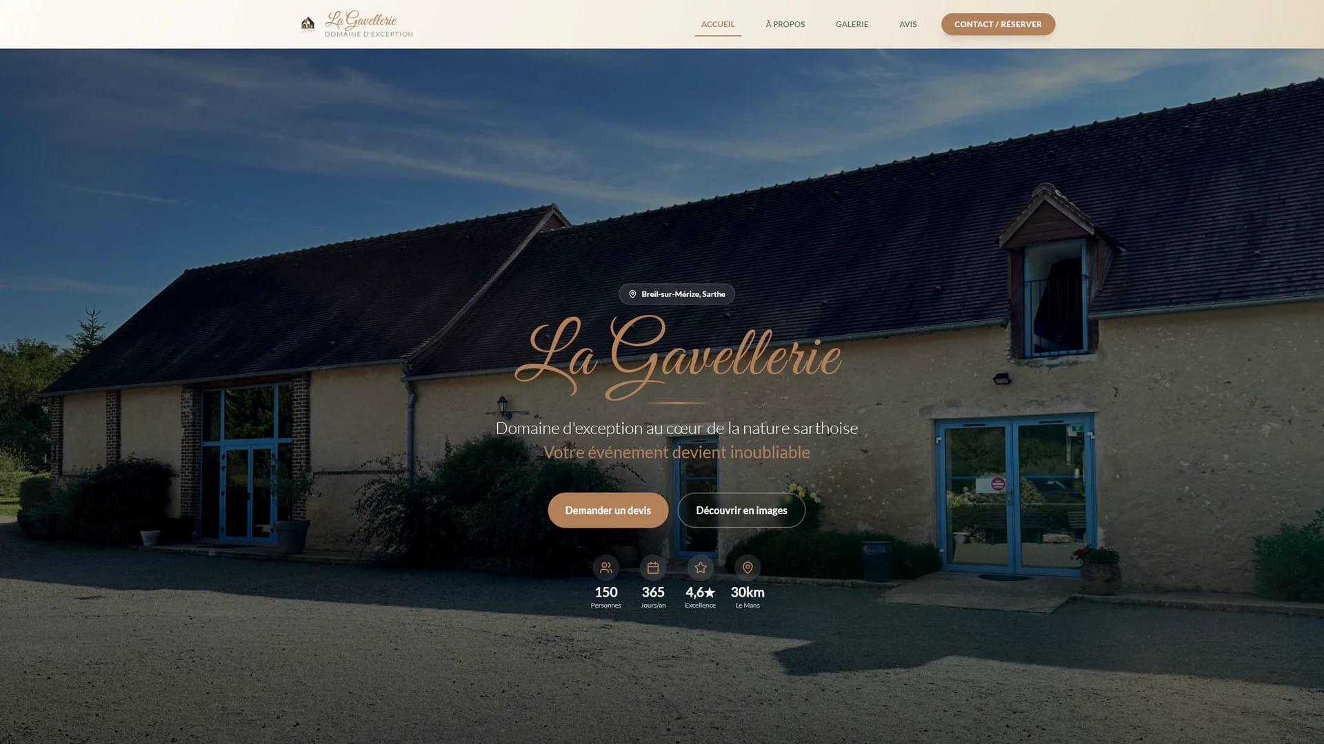 Capture du site Gîte de la Gavellerie