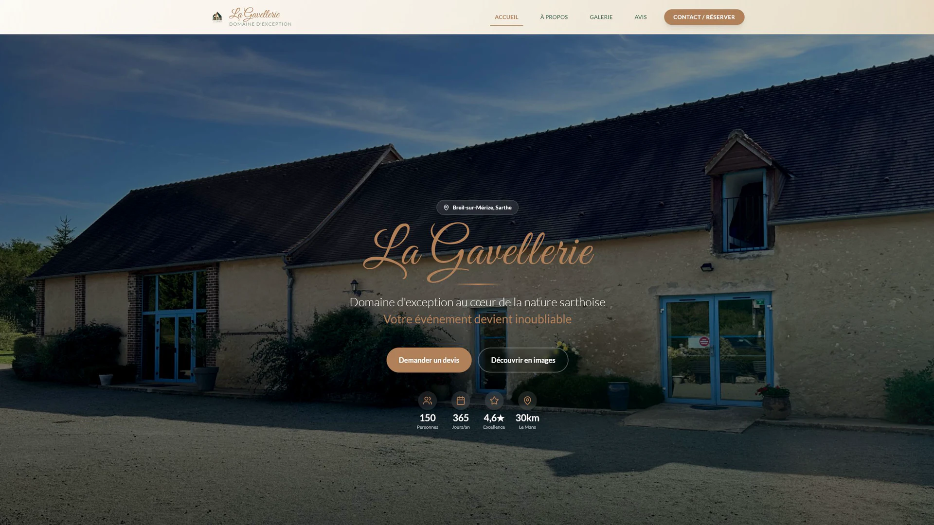 Aperçu du site Gîte de la Gavellerie